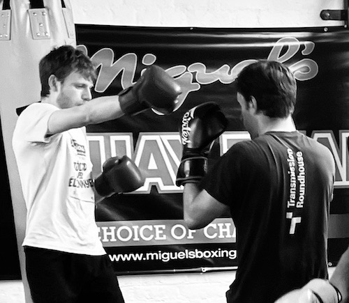 Sparring at Miguel’s boxing gym, Brixton